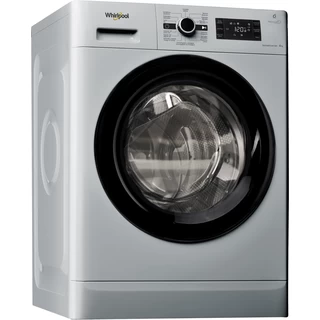 Whirlpool Máquina de lavar roupa Livre Instalação FWG81284SB SP Prata Carga Frontal A+++ Perspective