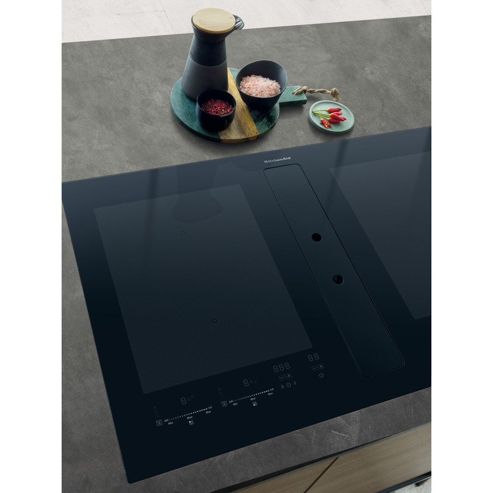 Kitchenaid Venting cooktop KHIVF 90000 Black Lifestyle detail