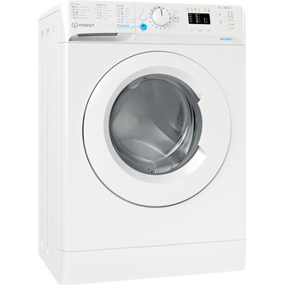 Indsit Maşină de spălat rufe Independent BWSA 51051 W EE N Alb Încărcare frontală F Perspective