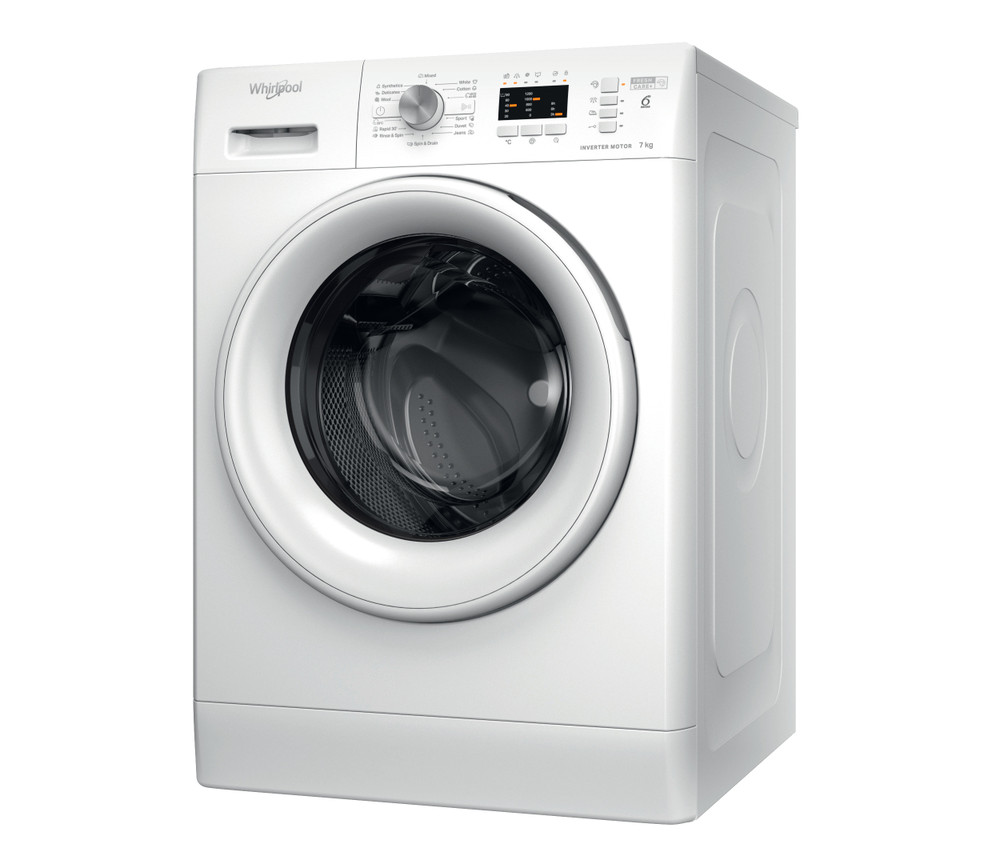 Whirlpool Washing machine Samostojeći FFL 7238 W EE Bela Prednje punjenje D Perspective