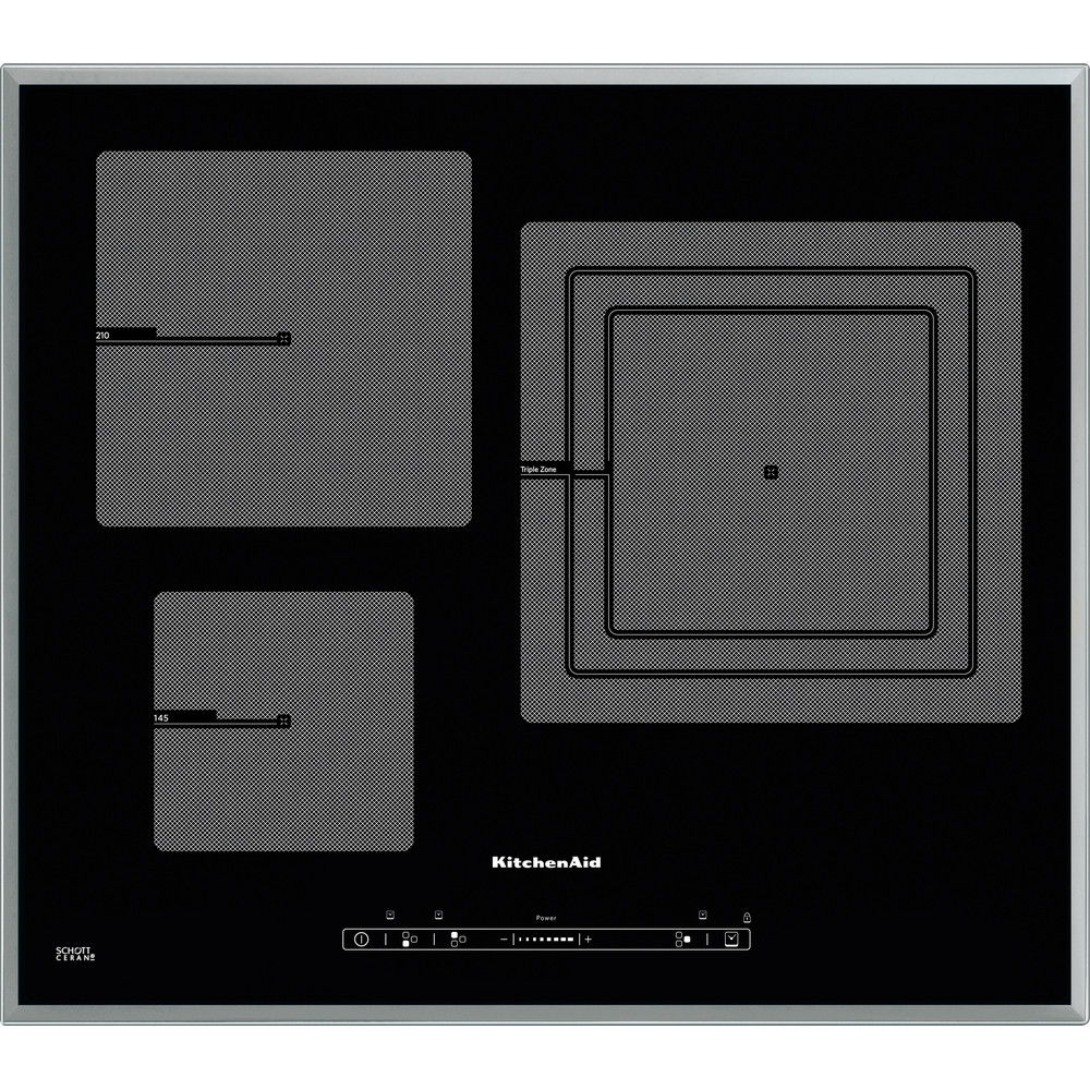 Kitchenaid Table de cuisson KHID3 65510 Noir Induction vitroceramic Frontal
