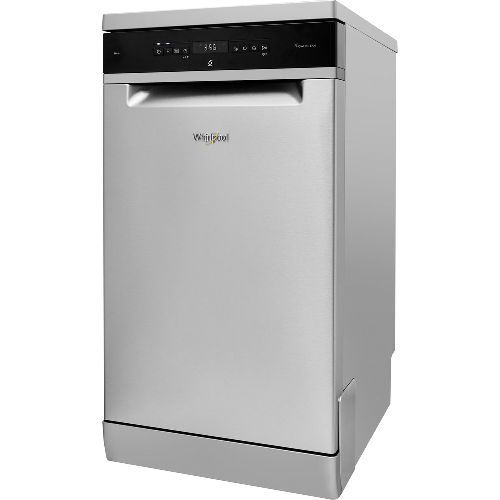 Whirlpool Dishwasher: in Stainless Steel, Slimline - WSFO 3T223 PC X UK