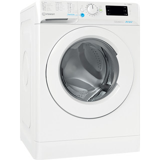 Indsit Maşină de spălat rufe Independent BWE 81285X W EE N Alb Încărcare frontală B Perspective
