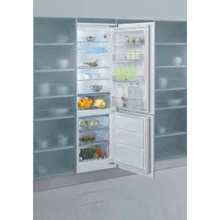 Whirlpool Réfrigérateur combiné Encastrable ART 4861/A+ Blanc 2 portes Lifestyle perspective open