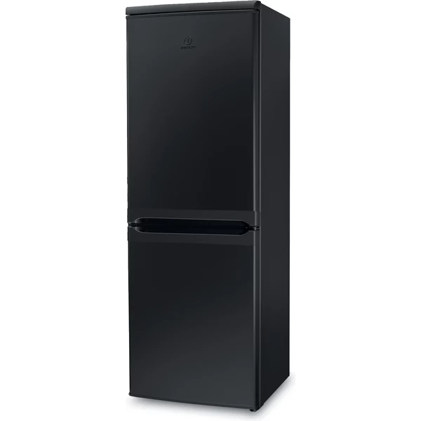 Indesit Fridge-Freezer Combination Free-standing IBD 5515 B 1 Black 2 doors Perspective