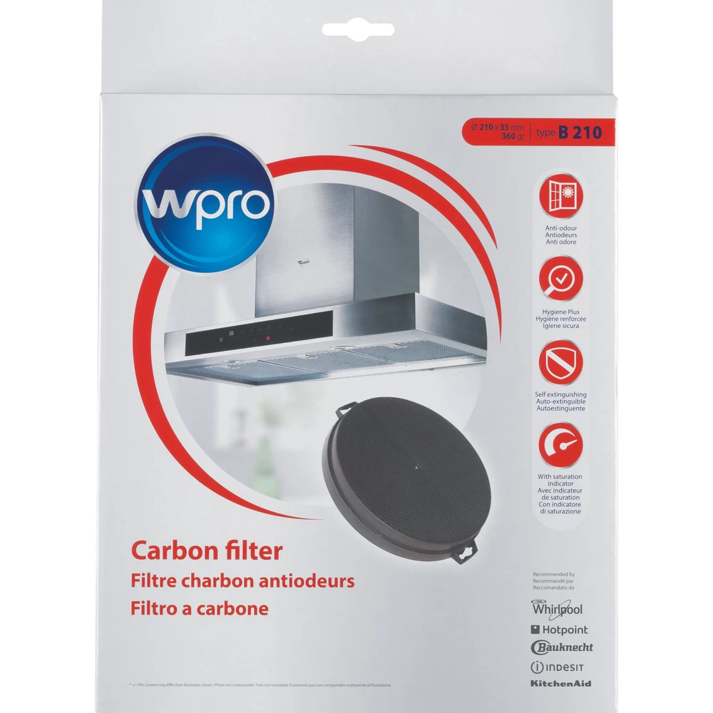 WPro UCF016 Filtre universel à charbon actif pour hotte aspirante