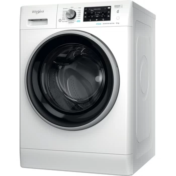 Whirlpool Washing machine Freestanding FFD 9469 BSV UK White Front loader A Perspective