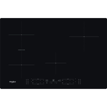 Whirlpool Piano cottura WB B4877 NE Nero Induction vitroceramic Frontal