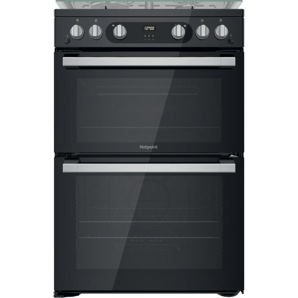 Hotpoint Double Cooker HDM67G0C2CB/UK Black A+ Frontal