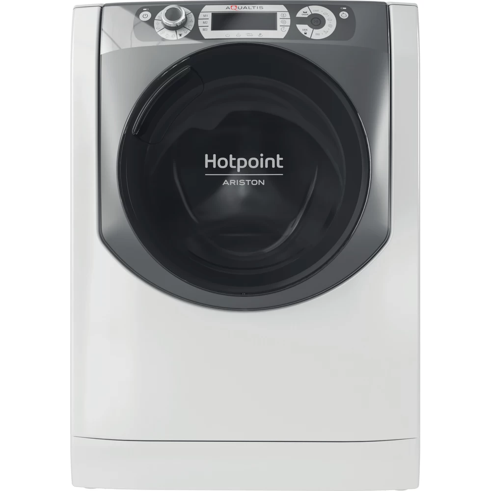 Hotpoint_Ariston Maşină de spălat rufe Neincorporabil AQS73D28S EU/B N Alb Încărcare frontală D Frontal