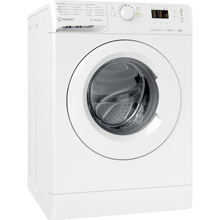 Indsit Maşină de spălat rufe Independent MTWA 91284 W EE Alb Încărcare frontală C Perspective