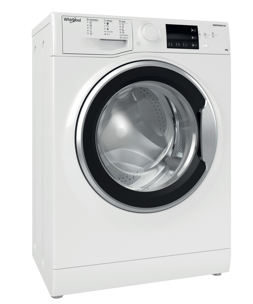 Whirlpool Washing machine Samostojeći WRBSB 6228 W EU Bela Prednje punjenje E Perspective
