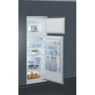 Indesit Fridge/freezer combination Built-in T 16 A1 D/I EX Steel 2 doors Lifestyle perspective open