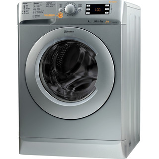 Indesit Washer dryer Free-standing XWDE 961480X S GCC Silver Front loader Perspective
