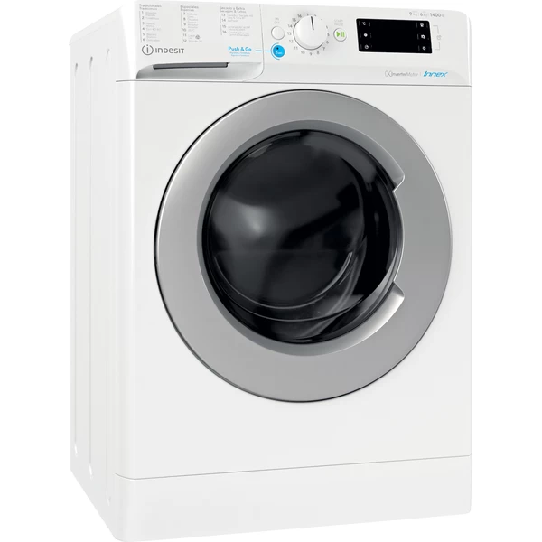 Indesit Máquina de lavar e secar roupa Livre Instalação BDE 961483X WS SPT N Branco Carga Frontal Perspective