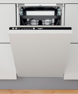 Integreret Whirlpool-opvaskemaskine: sort farve, slank model - WSIE 2B19 C