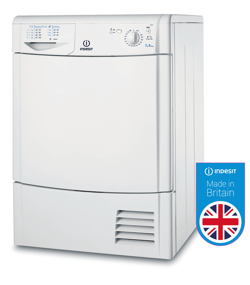 Indesit EcoTime IDC 8T3 B Tumble Dryer In White - IDC 75 B UK