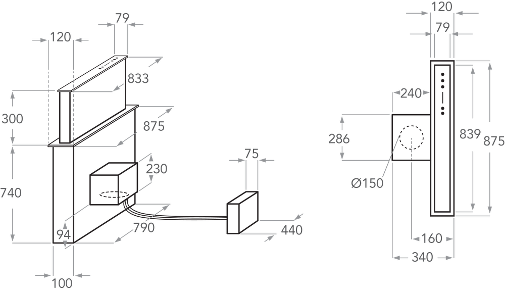 DOWNDRAFT HOOD 90 CM KitchenAid UK