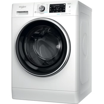 Whirlpool Lave-linge Pose-libre FFD 11469E BCV BE Blanc Frontal A Perspective