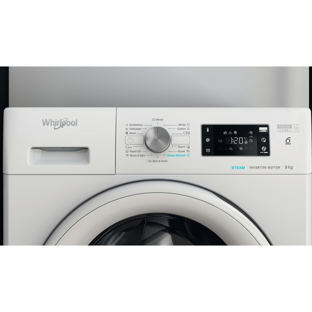 komplikationer Opstå møbel Whirlpool Danmark - Welcome to your home appliances provider - Fritstående  Whirlpool-vaskemaskine med frontbetjening: 9,0 kg - FFB 9469 WV EE