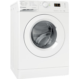 Indesit Waschmaschine Freistehend MTWA 61482E W DE Weiß Frontlader D Perspective