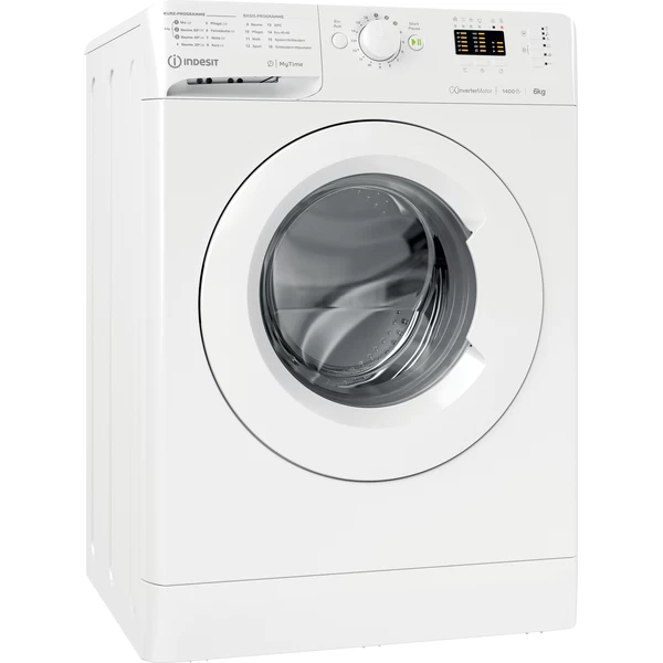 Indesit Waschmaschine Freistehend MTWA 61482E W DE Weiß Frontlader D Perspective