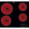 Whirlpool Hob AKT 8090/NE Black Radiant vitroceramic Frontal