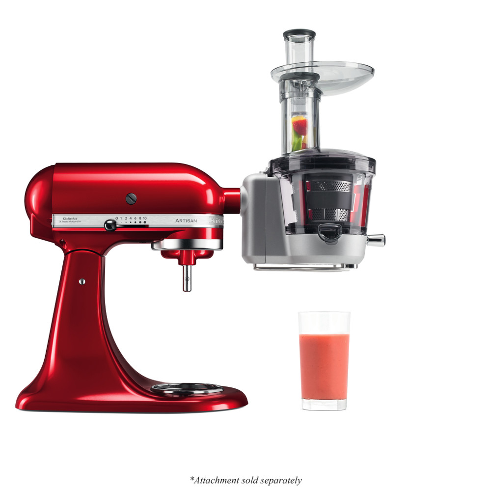 colore: bianco aikeec Slow Juicer con spazzola Estrattore di succo per tutti i robot da cucina KitchenAid senza BPA centrifuga per verdure e frutta accessorio per masticare 
