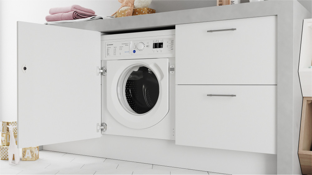 Máquina De Lavar E Secar Roupa De Encastre Indesit BI WDIL 861284 EU ...