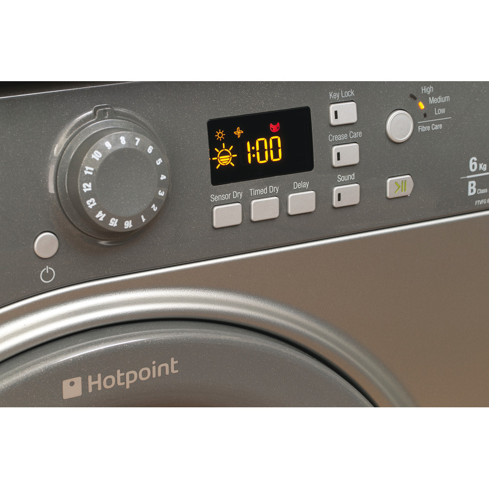 Freestanding tumble dryer Hotpoint FTVFG 65B GG (UK) Hotpoint Freestanding tumble dryer Hotpoint FTVFG 65B GG (UK) Hotpoint