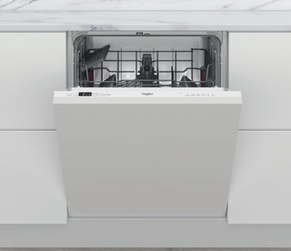 Integreret Whirlpool-opvaskemaskine: hvid farve, fuld størrelse - WIC 3B19