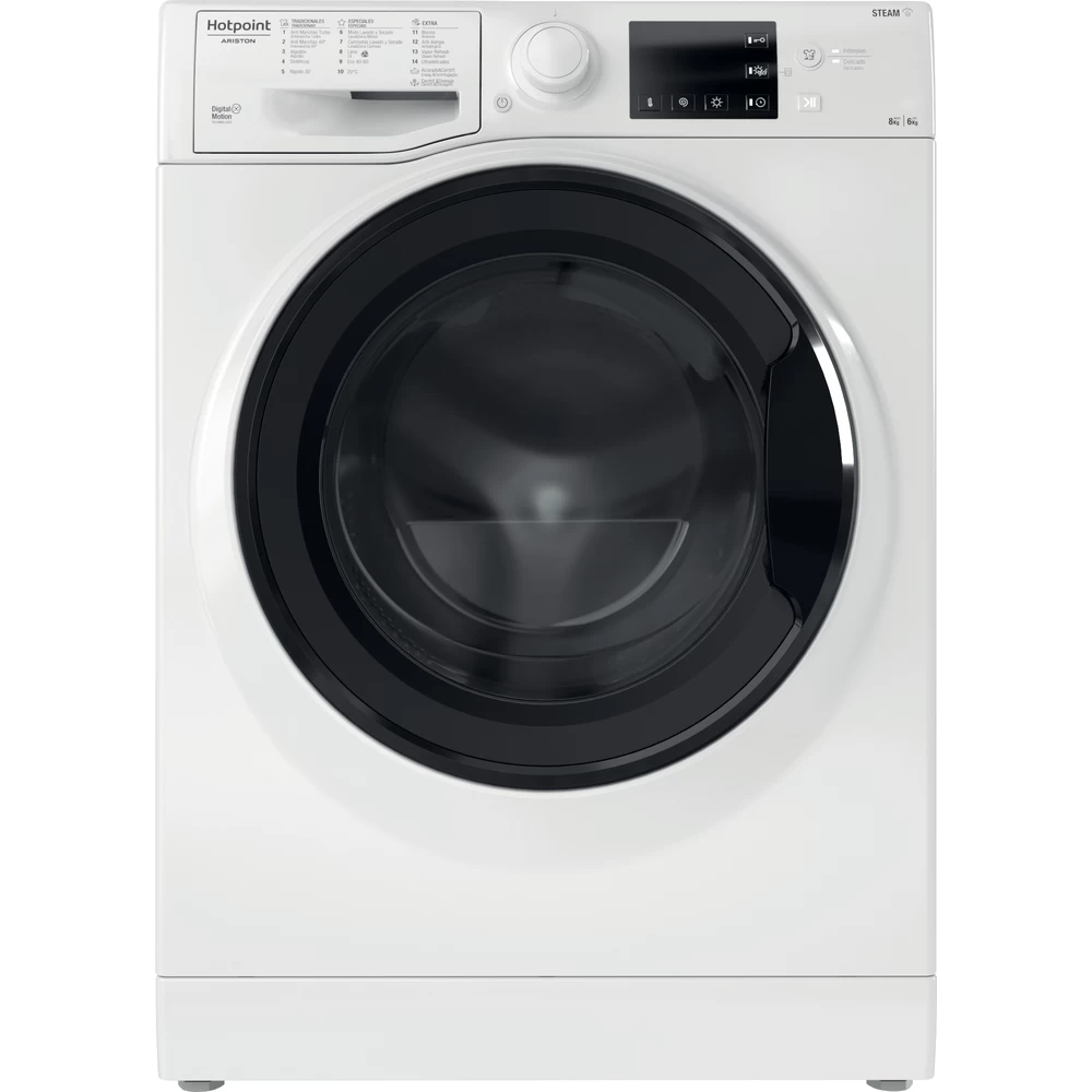 Hotpoint_Ariston Máquina de lavar e secar roupa Livre Instalação RDG 864348 WK V SPT Branco Carga Frontal Frontal
