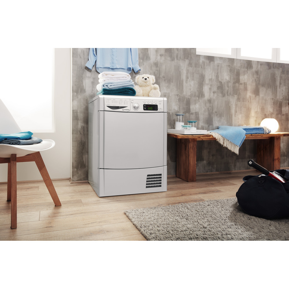 Indesit EcoTime IDCE 8450 BS H Tumble Dryer in Silver IDCE 8450 BS H UK