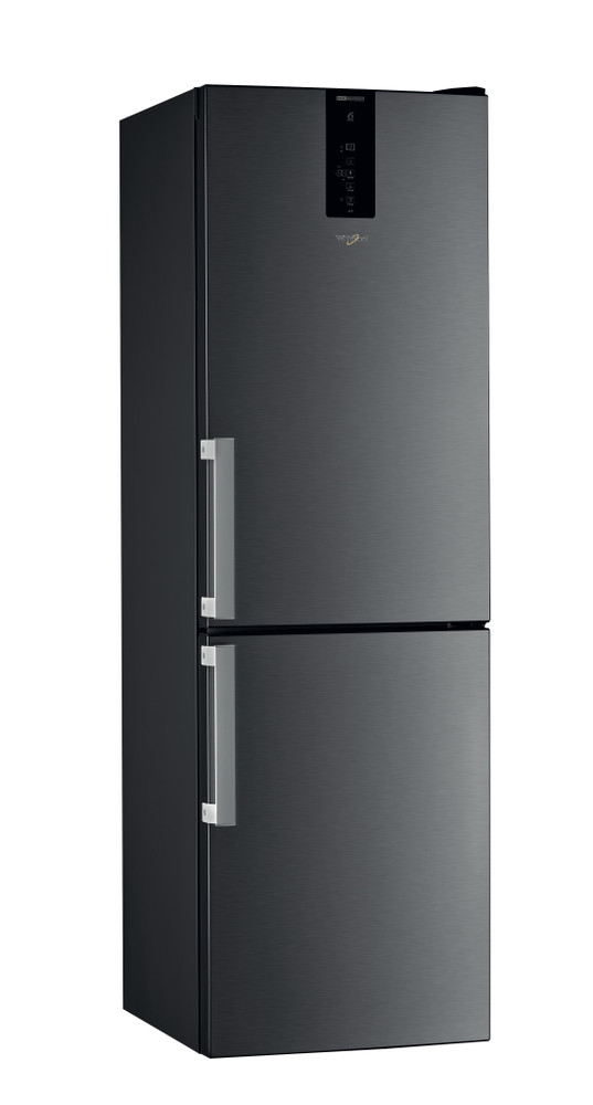 Whirlpool Fridge-Freezer Combination Free-standing W9 821D KS H (UK) 2 Black/Inox 2 doors Perspective