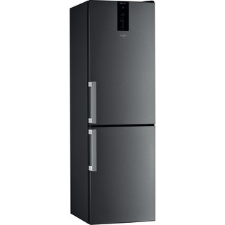 Whirlpool Fridge-Freezer Combination Free-standing W9 821D KS H (UK) 2 Black/Inox 2 doors Perspective