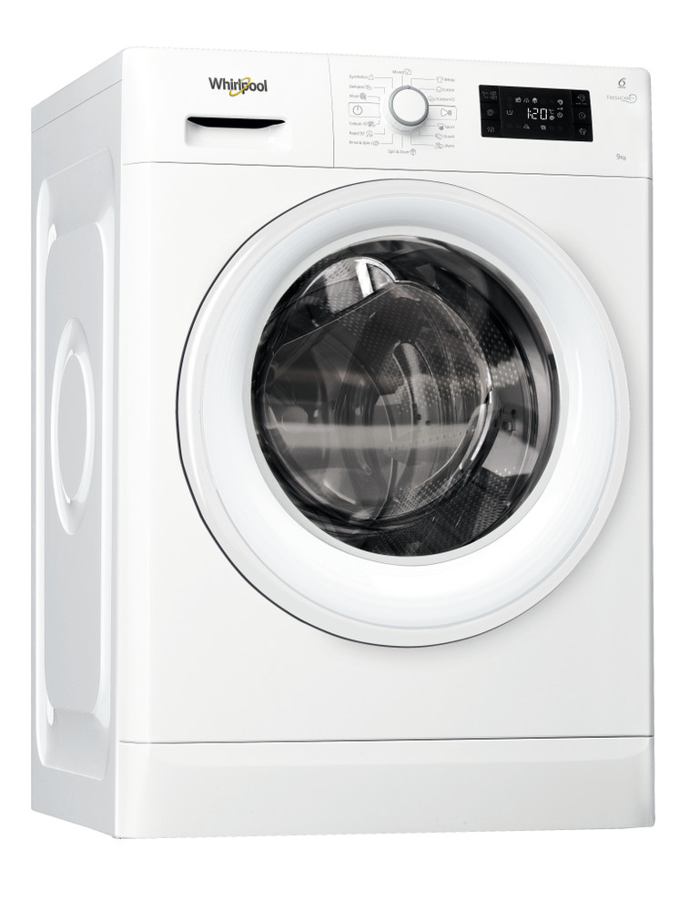 Whirlpool Washing machine Free-standing FWG91284W GCC White Front loader A+++ Perspective
