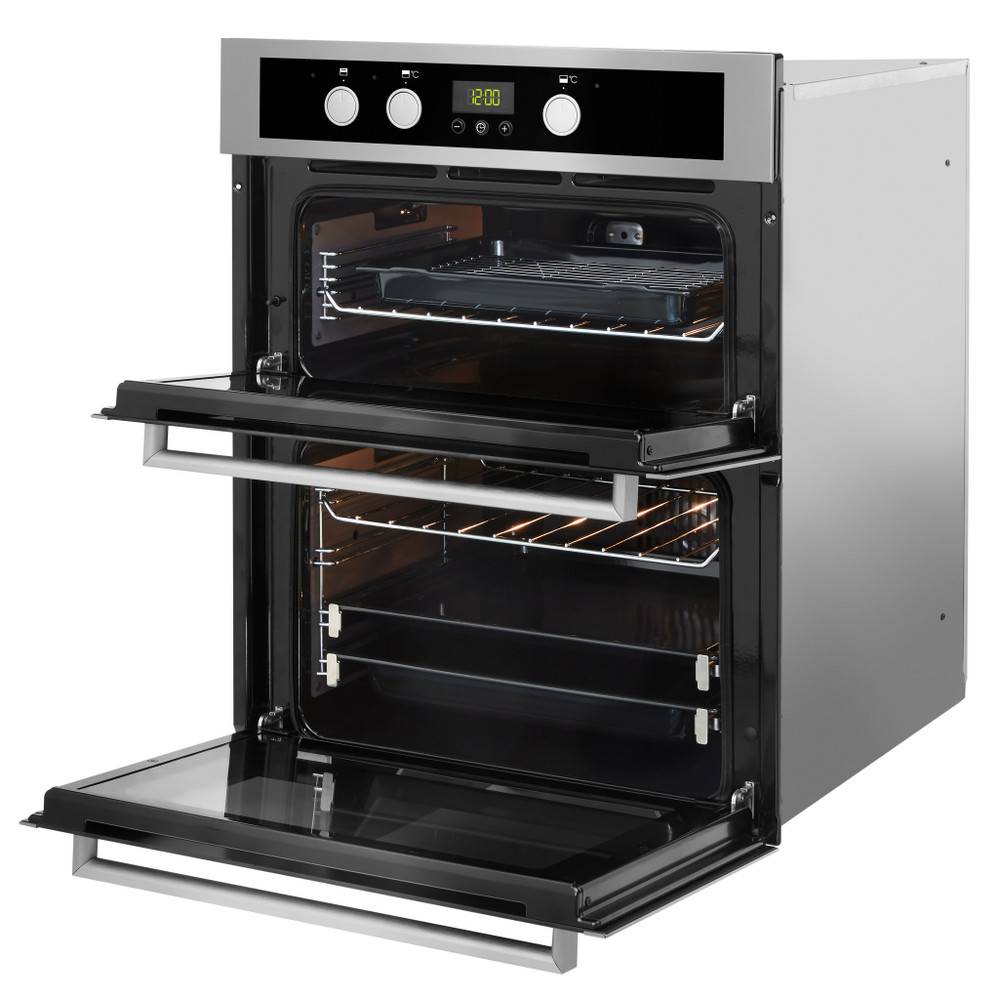 black built under electric double oven