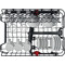 Whirlpool Trauku mazgājamā mašīna Brīvi stāvošs WSFO 3O34 PF X Brīvi stāvošs D Perspective