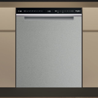 Whirlpool-opvaskemaskine: inox-farve, fuld størrelse - W7U HS41 X