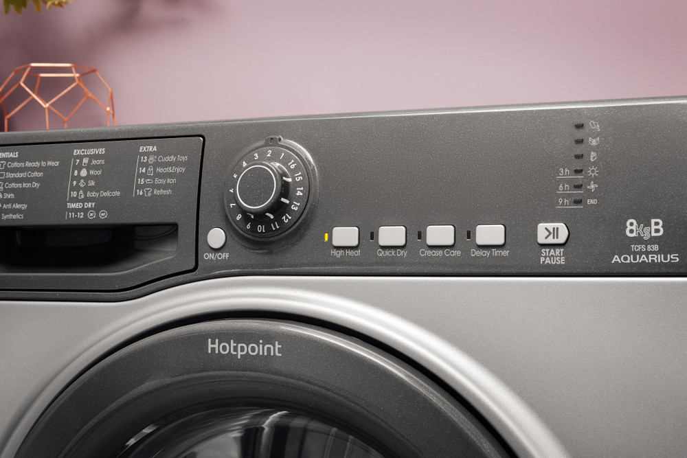 Hotpoint Aquarius TCFS 83B GG.9 Tumble Dryer - Graphite | Hotpoint