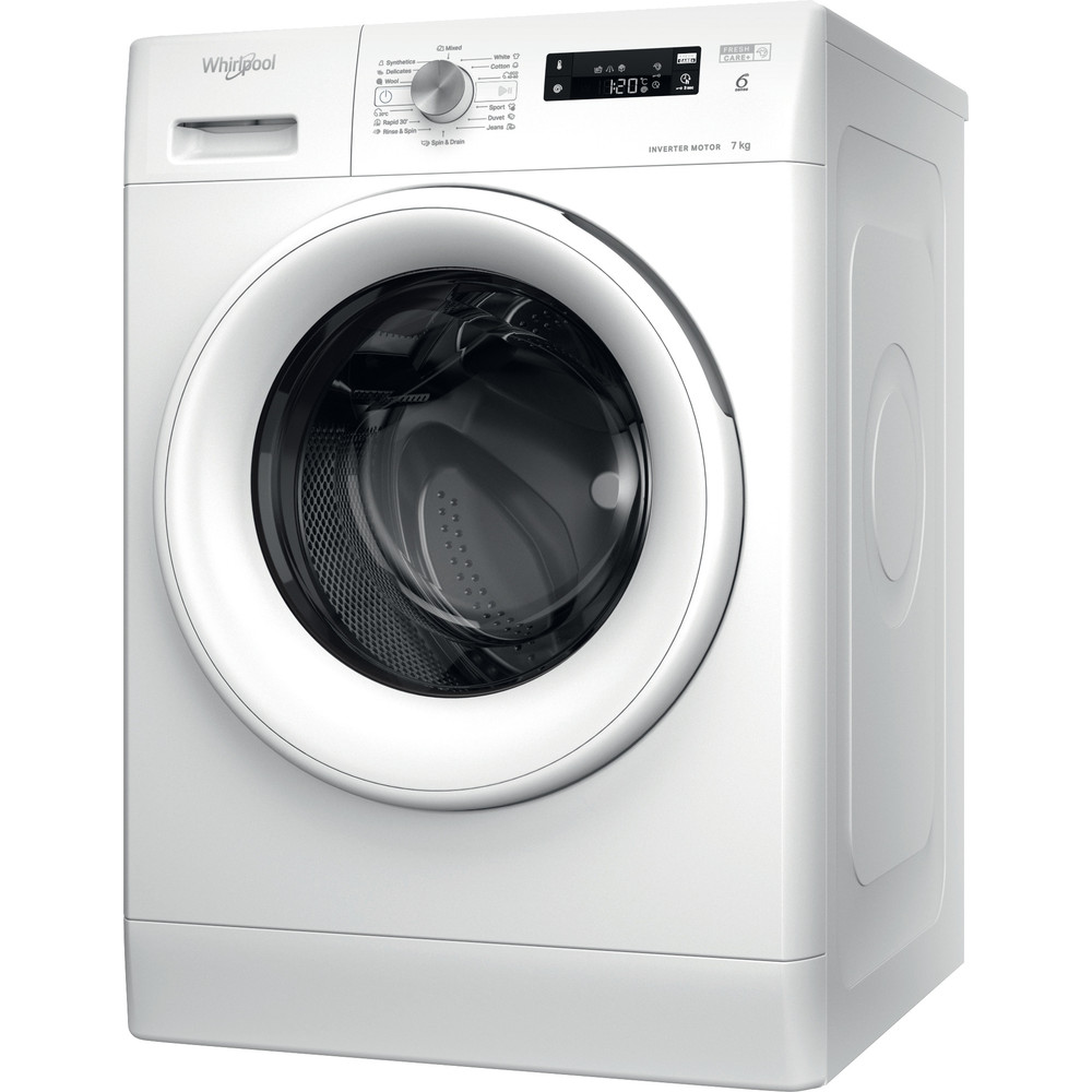 Snavs Ekstraordinær Forudsætning Whirlpool Danmark - Welcome to your home appliances provider - Fritstående  Whirlpool-vaskemaskine med frontbetjening: 7,0 kg - FFS 7458 W EE