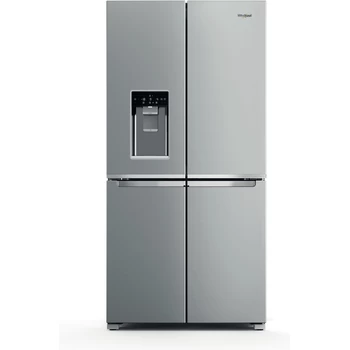 Whirlpool Side-by-side Frittstående WQ9I MO1L Inox Look Frontal