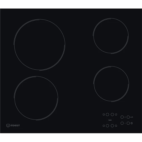 Indesit Table de cuisson RI 161 C Noir Radiant vitroceramic Frontal