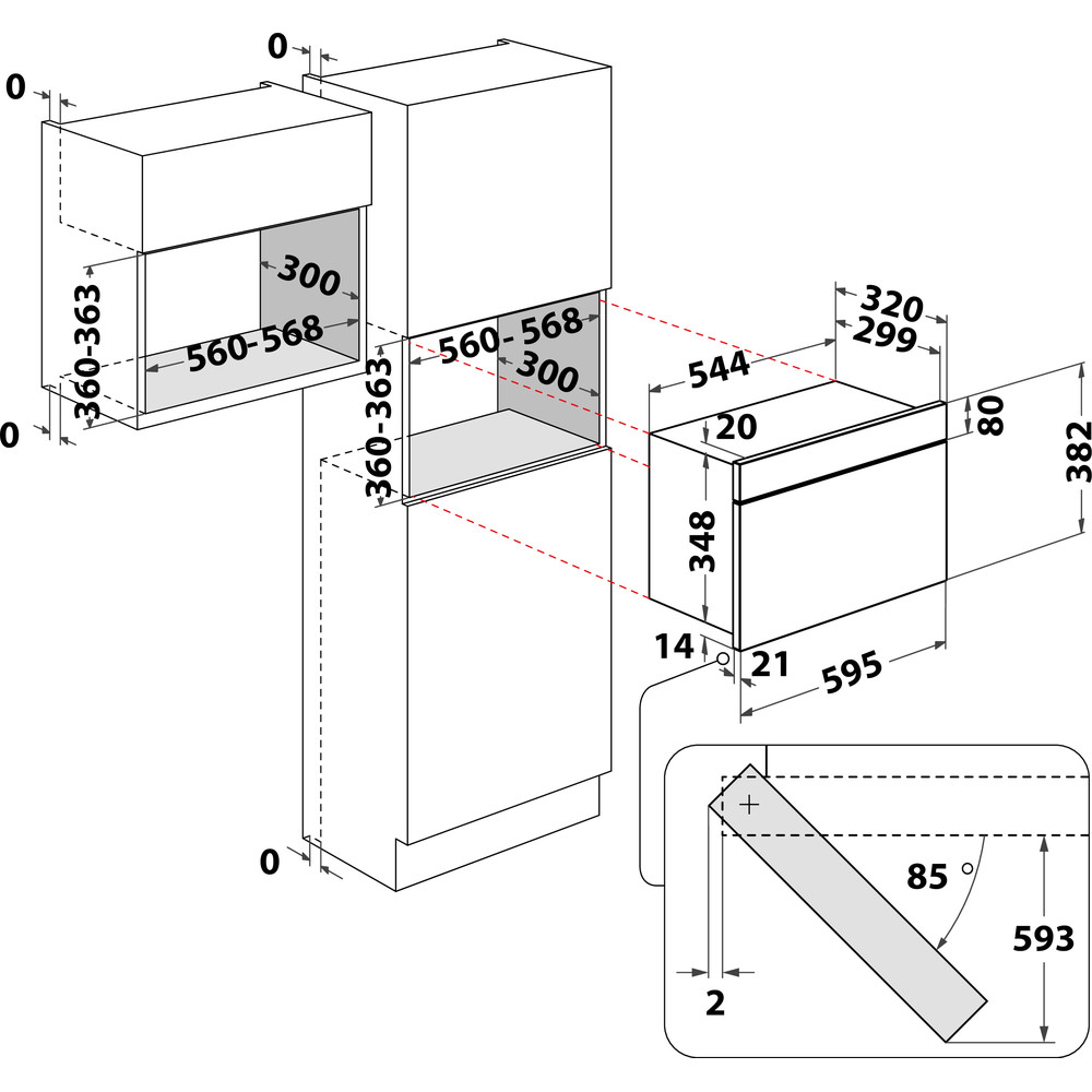Indesit Aria MWI 3213 IX Builtin Microwave in Stainless Steel MWI