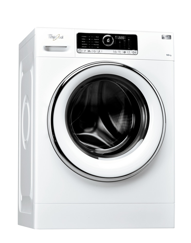 Whirlpool Washing machine مفرد FSCR 10421 أبيض محمل أمامي A+++ Perspective