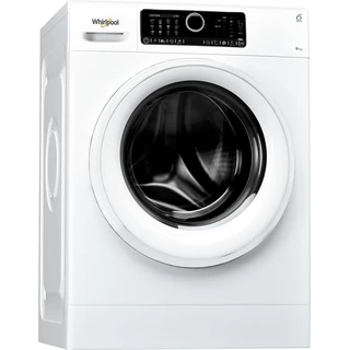 Whirlpool Lave-linge Pose-libre FSCR 90412 Blanc Frontal A+++ Perspective