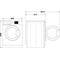 Whirlpool Washing machine Samostojeći FFL 7259 W EE Bela Prednje punjenje B Perspective